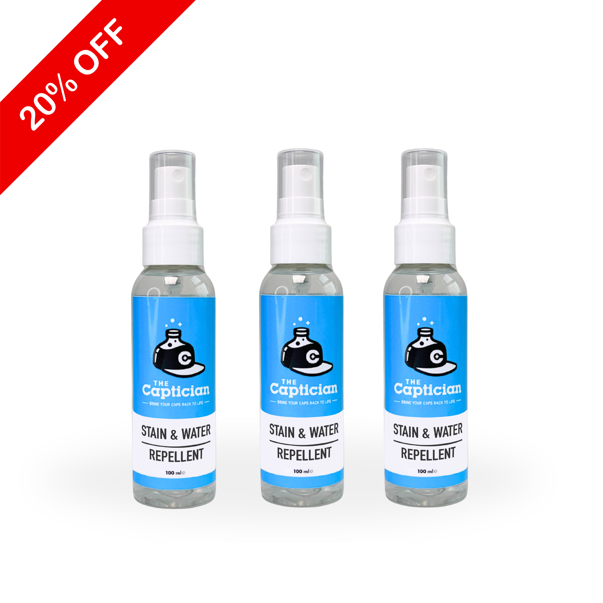 3-Pack Hat Protector - Stain and Water Repellent Spray